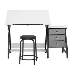 Comet Plus Drawing Table And Stool Set - Studio Designs -Baxton Studio Store GUEST 5e8be86a 2080 4885 94f3 0c3c2603724d