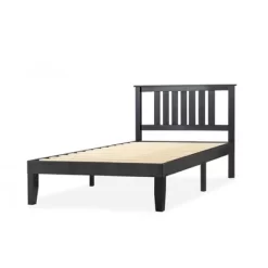 14" Marley Solid Wood Platform Bed With Paneled Headboard Black - Mellow 18 14" Marley Solid Wood Platform Bed With Paneled Headboard Black - Mellow -Baxton Studio Store GUEST 5ecddab2 0567 4589 bea8 b587a0cacbbb