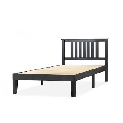 14" Marley Solid Wood Platform Bed With Paneled Headboard Black - Mellow 9 14" Marley Solid Wood Platform Bed With Paneled Headboard Black - Mellow - Image 7