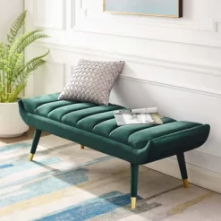 Guess Channel Tufted Performance Velvet Accent Bench Green - Modway -Baxton Studio Store GUEST 5fdaa23e 1cfe 46c7 a747 42ed06ecbae0