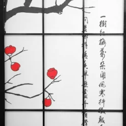 6 Ft. Tall Flower Blossom Divider - Black (4 Panels)