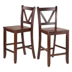3pc Lynnwood Set Drop Leaf Counter Height Dining Sets With Counter Stools Wood/Walnut - Winsome -Baxton Studio Store GUEST 601d9151 fcd3 48de a3f7 203dd78706f9