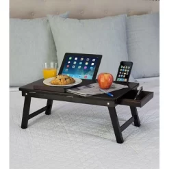 BirdRock HomeMulti-tasking Laptop Bamboo Bed Tray - Walnut