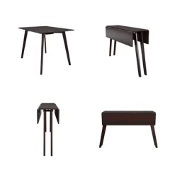 Cosco 48"x30" Wood Drop Leaf Dining & Console Table Dark Mahogany 15 Cosco 48"x30" Wood Drop Leaf Dining & Console Table Dark Mahogany -Baxton Studio Store GUEST 622062aa 2e45 4e0d 85ed b51de7e24efd