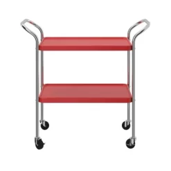 2 Tier Serving Cart Red/Silver - Room And Joy -Baxton Studio Store GUEST 62c25bc2 7be9 449c 9f7a ae726810e155