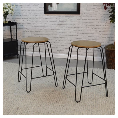 Set Of 2 24" Winston Counter Height Barstools - Carolina Chair & Table 3 Set Of 2 24" Winston Counter Height Barstools - Carolina Chair & Table