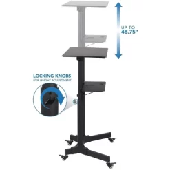 Mount-It! Mobile Standing Height Desk, Portable Podium And Rolling Presentation Lectern, Laptop Stand Up Desk With Caster Wheels -Baxton Studio Store GUEST 631daaaf 8945 4fd8 a8e6 87e64a9cf840