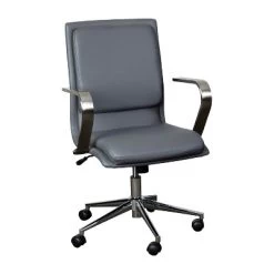Emma And Oliver Modern Upholstered Mid-Back Home Office Chair With Arms And 5 Star Base 29 Emma And Oliver Modern Upholstered Mid-Back Home Office Chair With Arms And 5 Star Base -Baxton Studio Store GUEST 63494c0b 0efc 4a26 b9ab 1a15d667e483