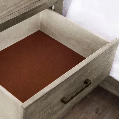 6pc Aurora Mid-Century Gray Bedroom Set With Upholstered Bed - Abbyson Living 9 6pc Aurora Mid-Century Gray Bedroom Set With Upholstered Bed - Abbyson Living - Image 7