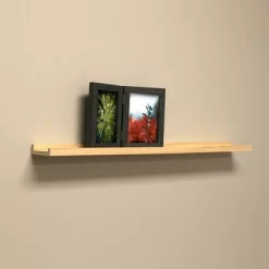 31" Decorative Shelf Wall Mounted With Front Edge Unfinished Wood - Inplace -Baxton Studio Store GUEST 65b5ebe1 3c12 488a 9e59 b832e6d2113e