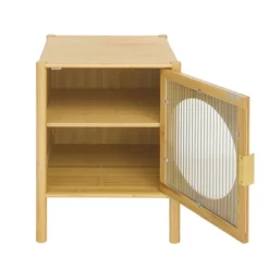 Aash 22.05"H*15.75"W*15.35"D Bamboo Bedside Table With Storage,Bamboo Nightstand With 1 Door And Adjustable Inner Shelves-The Pop Home -Baxton Studio Store GUEST 65fd3045 f1f5 42e1 8a02 96994e3703fd
