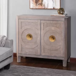 Brooks Two Door With Adjustable Interior Shelf Accent Cabinet Gray - StyleCraft -Baxton Studio Store GUEST 664b1168 c877 4309 9ead 6a6d678a1fb6