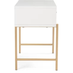 Jupiter Side Table White/Gold - Adore Decor -Baxton Studio Store GUEST 68ce2319 ce42 4e06 8751 b7addc64bc34