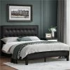 Yaheetech Upholstered Bed Frame With Button-Tufted Headboard -Baxton Studio Store GUEST 69656260 f8a1 4493 a2c6 406c84f612c9