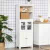 HOMCOM 63" Small Buffet With Hutch, 4-Door Kitchen Pantry, Freestanding Storage Cabinet With Adjustable Shelf For Dining Room, Living Room, White -Baxton Studio Store GUEST 6974e4b5 fa43 42c1 b6ed 9145bcafa32d