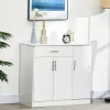 HOMCOM Modern Kitchen Sideboard, Buffet Table With Drawer, Double Door Cabinet And Adjustable Shelves For Living Room, Kitchen, Entryway, White -Baxton Studio Store GUEST 6980f866 aab6 45f8 af7c 4c60bc7083eb
