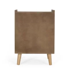 Boyes Contemporary End Table With Hutch Walnut/Natural/Antique Gold - Christopher Knight Home -Baxton Studio Store GUEST 69e57e8e a099 4d15 a986 4c6d1b5376b4