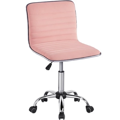 Yaheetech Velvet Low Back Armless Desk Chair Office Chair With Wheels 10 Yaheetech Velvet Low Back Armless Desk Chair Office Chair With Wheels - Image 8