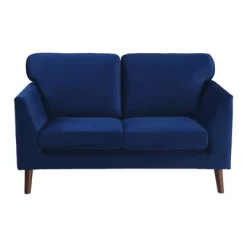 Tolley Velvet Loveseat In Blue - Lexicon -Baxton Studio Store GUEST 6a531ede a6bd 4b30 9c84 cd3b050dacef