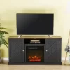 Electric Fireplace And TV Stand For TVs Up To 60" Gray - Home Essentials -Baxton Studio Store GUEST 6a8ed85d 7e36 4262 8dfe 88ae7d9a6ba2