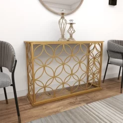 Rectangular Traditional Modern Metal Console Table Gold - Olivia & May -Baxton Studio Store GUEST 6b1af3de 6556 4ade 9366 f851b96026c8
