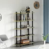 Fabulaxe 5 Tier Open Bookshelf, Contemporary Classic Modern Style Free Standing Display Rack Unit For Collections,59" Height Etagere Bookcase -Baxton Studio Store GUEST 6be14a00 a8e0 4173 9ccf db51973b13b5