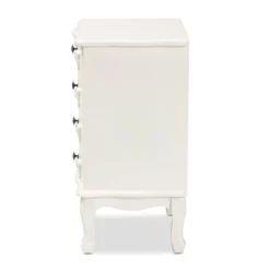 Callen Wood 4 Drawer Nightstand White - Baxton Studio -Baxton Studio Store GUEST 6c1e8681 8142 4f8e a002 82f1097ac210