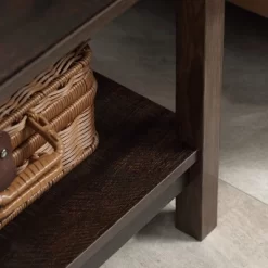 HOMCOM End Table With Drawer, Side Table With Top And Bottom Shelf For Small Spaces, Set Of 2, Dark Brown -Baxton Studio Store GUEST 6c46a97a 5196 4455 be98 805520eedf13