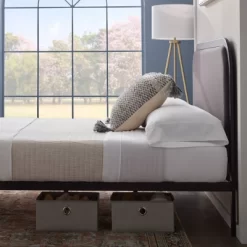 Molly Metal Bed Frame With Rounded Upholstered Headboard - Brookside Home 11 Molly Metal Bed Frame With Rounded Upholstered Headboard - Brookside Home -Baxton Studio Store GUEST 6c6ef274 4e19 42e4 a5b3 712d3efee2b6