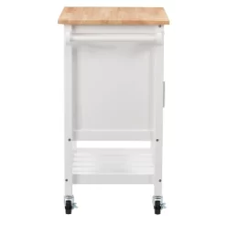 Sage Wood Kitchen Cart White - CorLiving -Baxton Studio Store GUEST 6dc61574 89b7 4351 a60b df69ee62697c