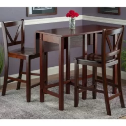 3pc Lynnwood Set Drop Leaf Counter Height Dining Sets With Counter Stools Wood/Walnut - Winsome -Baxton Studio Store GUEST 6eb2824d c3fe 4541 a4fd f02997686187