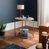 International Lux Wood And Metal Side Table Deco Stone - Sauder