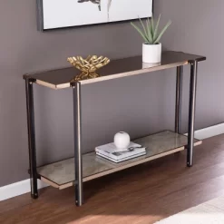 Carswaf Console Table With Mirrored Top Champagne - Aiden Lane -Baxton Studio Store GUEST 6f0b65a0 fc6d 4eb3 81fd 2e9a46f0f1df