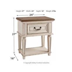 Realyn One Drawer Nightstand Chipped - Signature Design By Ashley -Baxton Studio Store GUEST 6f14e359 6034 4cf2 b02e c010f37429a6