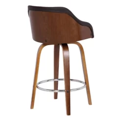 30" Alec Bar Height Swivel Barstool Walnut/Brown - Armen Living 8 30" Alec Bar Height Swivel Barstool Walnut/Brown - Armen Living -Baxton Studio Store GUEST 6f4d47eb 5e20 4587 99da 0bf7fcd547db