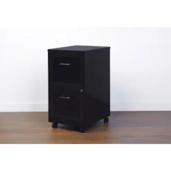 Space Solutions 18" Deep 2 Drawer Mobile Letter Width Vertical File Cabinet -Baxton Studio Store GUEST 7095b2f5 ed5b 4a4a a35d 89834dc9b063