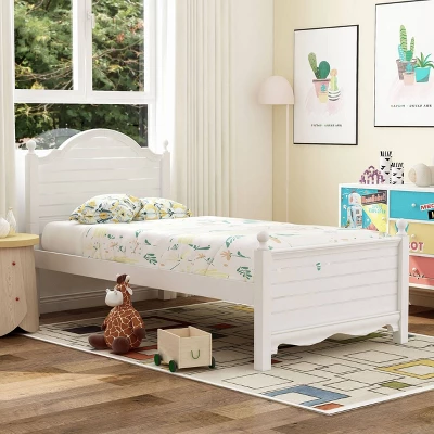 Full Ranallo Contemporary Plank Panel Platform Bed White - HOMES: Inside + Out 3 Full Ranallo Contemporary Plank Panel Platform Bed White - HOMES: Inside + Out