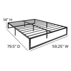 Flash Furniture 14 Inch Metal Platform Bed Frame With 12 Inch Pocket Spring Mattress In A Box And 3 Inch Cool Gel Memory Foam Topper -Baxton Studio Store GUEST 718e3e64 20e4 4f43 8843 771a68e68c24