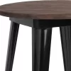 Flash Furniture 24" Round Metal Indoor Table With Rustic Wood Top -Baxton Studio Store GUEST 729ab9d5 a505 44f4 8a84 f32ba29cb9b8