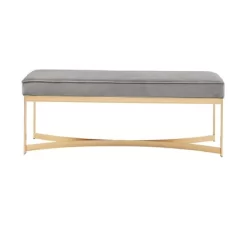 Secor Upholstered Accent Bench With Metal Base - Martha Stewart -Baxton Studio Store GUEST 72f34104 5079 449f 8053 63def03e4b60