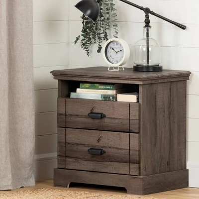 Lilak 2 Drawer Nightstand - South Shore 3 Lilak 2 Drawer Nightstand - South Shore