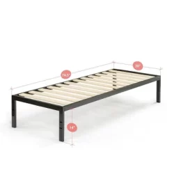 14" Narrow Twin Mia Platform Bed Frame Black - Zinus -Baxton Studio Store GUEST 73c24c7f f4db 4830 b2c0 3f23fdde8eda