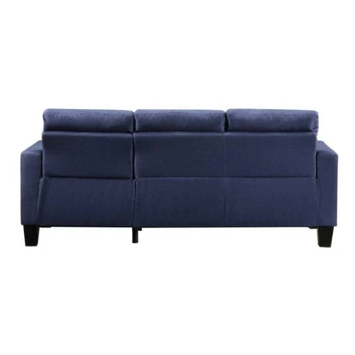 81" Earsom Sofa Blue Linen - Acme Furniture 9 81" Earsom Sofa Blue Linen - Acme Furniture - Image 7