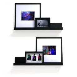 Set Of 2 (24") Modern Picture Ledge Wall Shelf Black - Inplace -Baxton Studio Store GUEST 75611dea 455c 460f 89c1 39c4d2eeca27