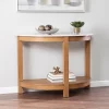 Vebell Demilune Console Table White/Natural - Aiden Lane -Baxton Studio Store GUEST 768361d5 f9e6 4c2a a946 8491fafa64b0