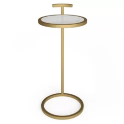 Kaplan C Side Table White/Gold - WyndenHall -Baxton Studio Store GUEST 768b6479 2281 4ce8 88a5 3990c060d93c