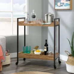 2 Shelf North Avenue Rolling Cart Sindoori Mango - Sauder