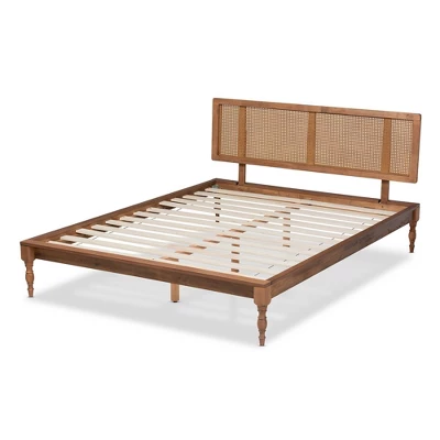 Romy Wood Platform Bed Ash Walnut - Baxton Studio 4 Romy Wood Platform Bed Ash Walnut - Baxton Studio - Image 2