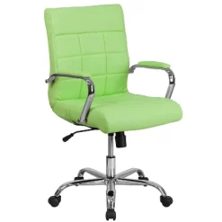 Emma And Oliver Mid-Back Vinyl Executive Swivel Office Chair With Chrome Base And Arms -Baxton Studio Store GUEST 77f7d3b2 04d4 4feb 8f1e 3c8dc9e10e7e