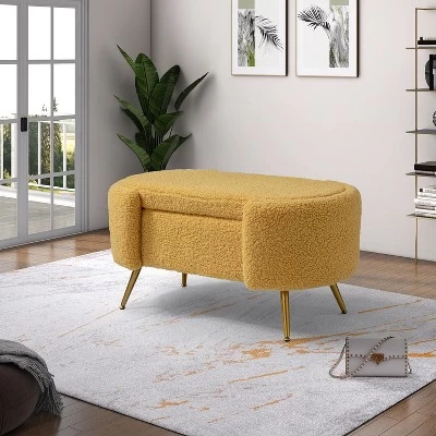 Alina Storage Bench With Metal Legs For Bedroom | ARTFUL LIVING DESIGN 13 Alina Storage Bench With Metal Legs For Bedroom | ARTFUL LIVING DESIGN - Image 11